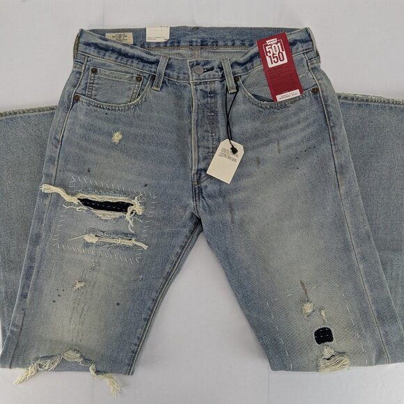 Levis 501 Original 32x32 Men's Straight Leg 150th Anniversary Button Fly New Tag - Picture 4 of 13